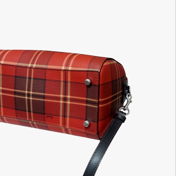 NWOT Coach Rowan Satchel With Tartan Plaid Print No CC147 - Picture 9 of 11
